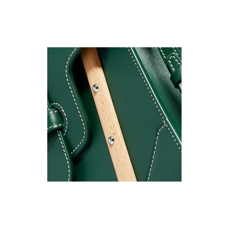 GOYARD Saigon Cross-Grain Calfskin Shoulder Bag Crossbody Bag Handbag Small Size Unisex Green-4