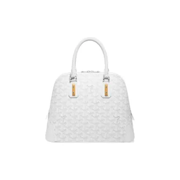 GOYARD Vendôme Canvas With Leather Shoulder Bag Crossbody Bag Handbags Small Size Unisex White