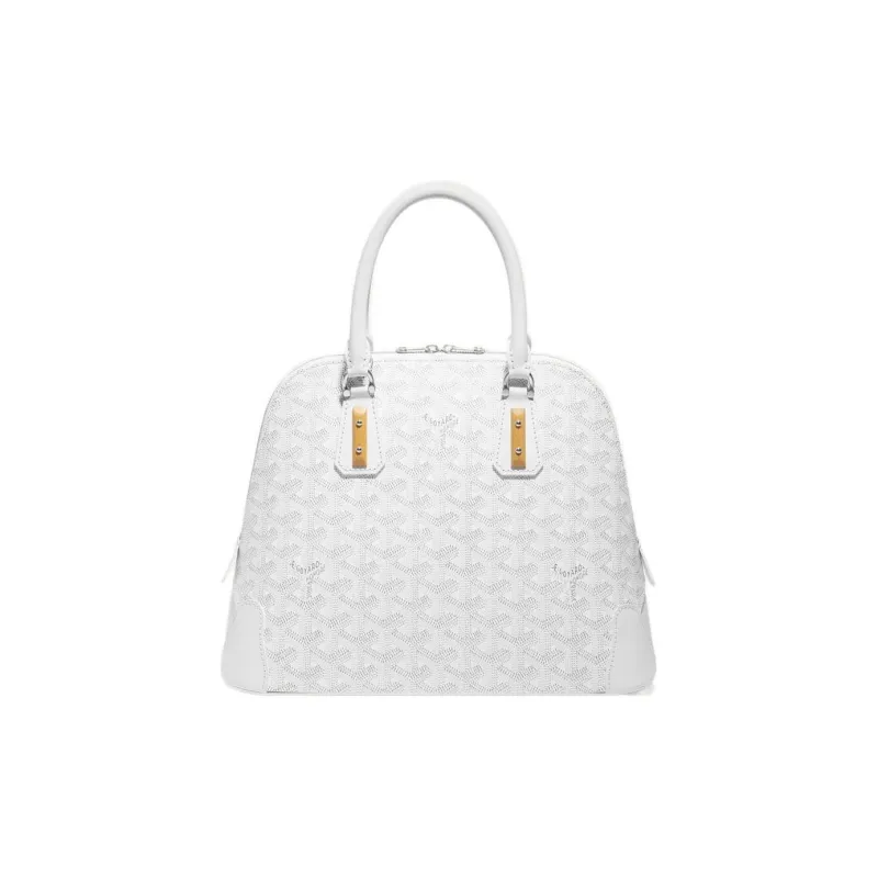 GOYARD Vendôme Canvas With Leather Shoulder Bag Crossbody Bag Handbags Small Size Unisex White-0