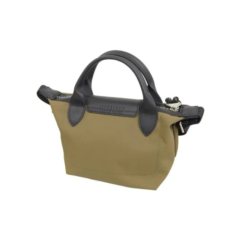 LONGCHAMP Le Pliage Energy Recycled Canvas With Cow Leather Handbag Mini Women's Khaki Green-2