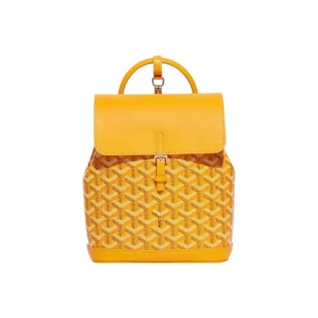 GOYARD Alpin Canvas With Leather Backpack Mini Unisex Yellow