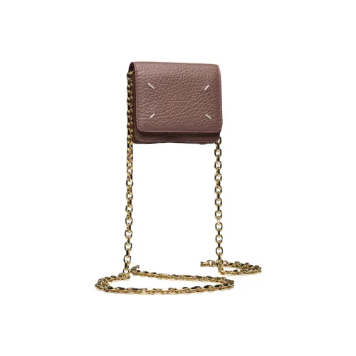 Maison Margiela Grain Leather Chain Wallet Women's Leather Pink