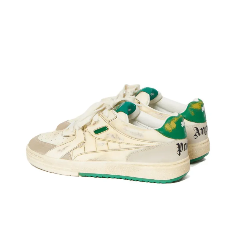 PALM ANGELS Palm University Vintage Sneaker White Green-3