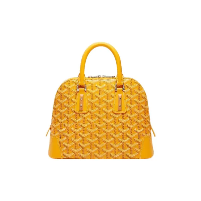 GOYARD Vendôme Canvas With Calfskin Dome Bag Handbag, Shoulder Bag Mini Women's Yellow-0