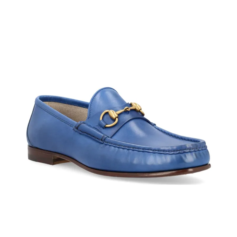 GUCCI Loafers Casual Shoes Men's Blue-1