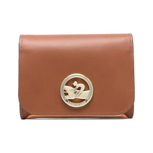 LONGCHAMP Box-Trot Leather Tri-fold Purse