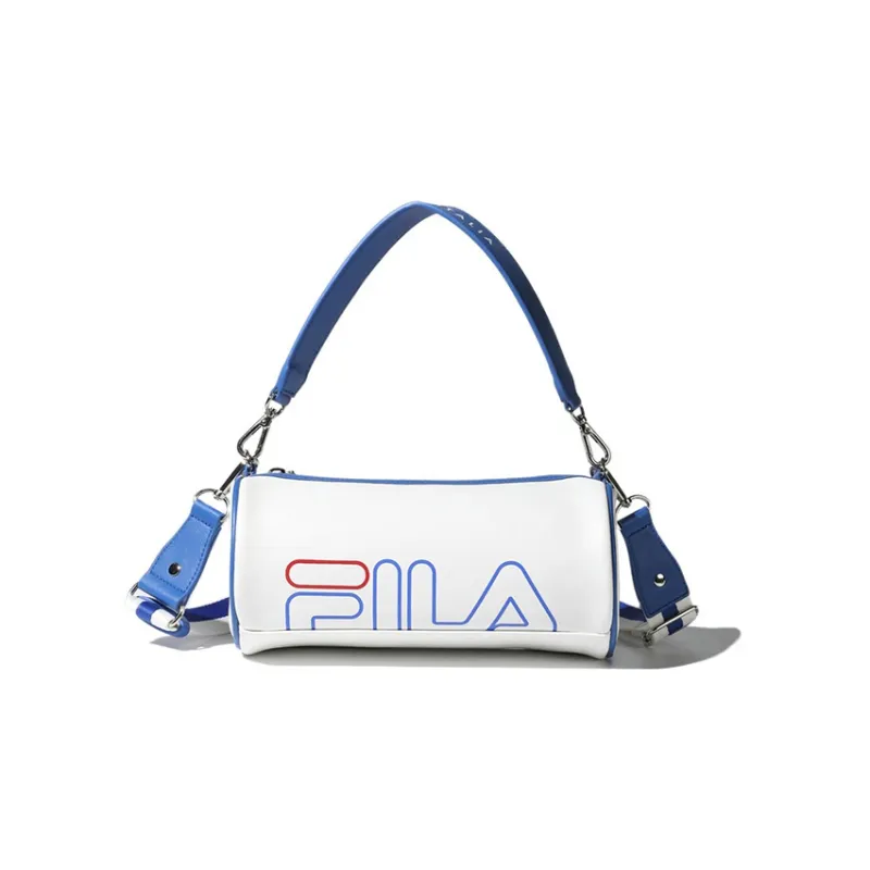 FILA Polyester Portable Crossbody Bag, Shoulder Bag Unisex Gray White-0