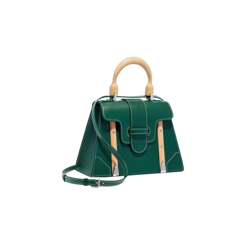 GOYARD Saigon Cross-Grain Calfskin Shoulder Bag Crossbody Bag Handbag Small Size Unisex Green-1