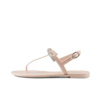 stuart weitzman Bow Jelly Crystal embellished Flat Sandals