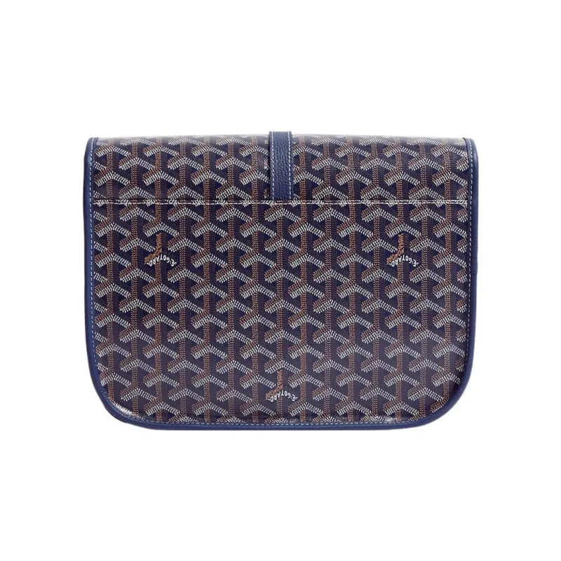 GOYARD Belvédère Canvas With Leather Crossbody Bags Shoulder Bags Unisex Marine Blue-2