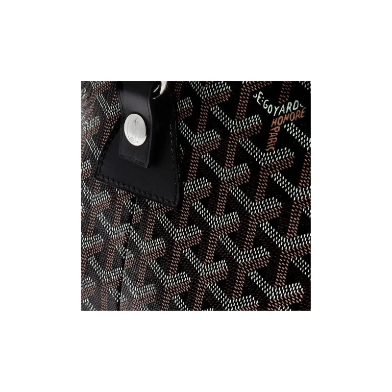 GOYARD Bowling Canvas With Leather Shoulder Bag Crossbody Bag Handbag Travel Bag Unisex Black-2