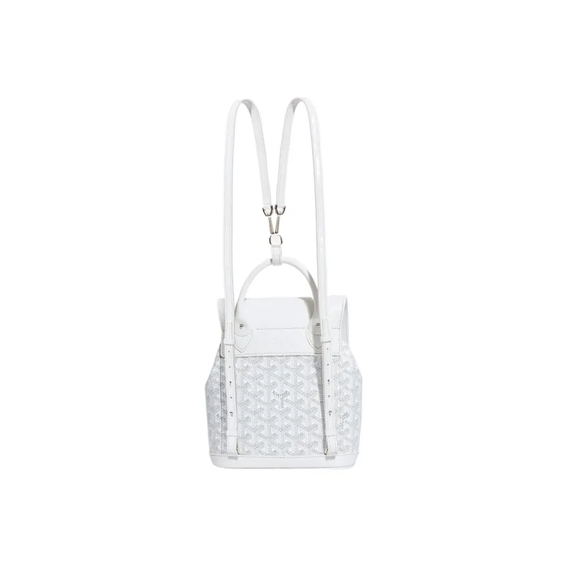 GOYARD Alpin Canvas With Leather Backpack Mini Unisex White-3