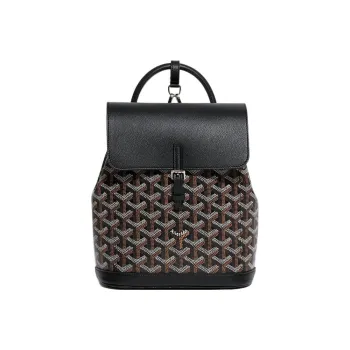 GOYARD Alpin Canvas With Leather Backpack Mini Unisex Black