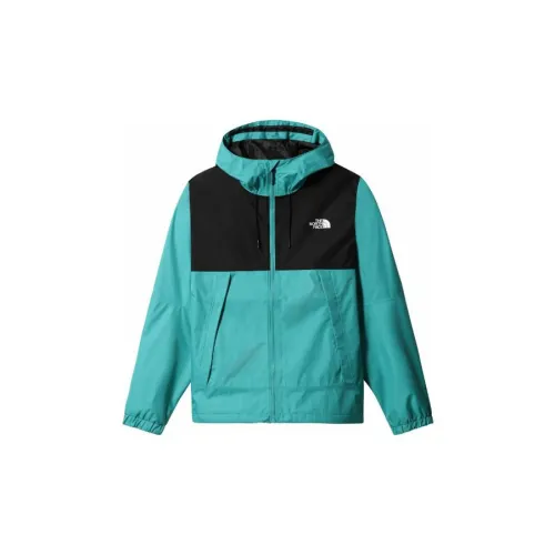 THE NORTH FACE Windbreaker Jackets Men Turquoise Green Stone