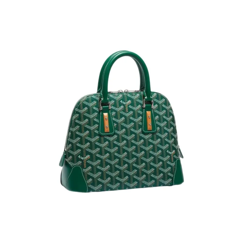 GOYARD Vendôme Canvas With Calfskin Dome Bag Handbag, Shoulder Bag Mini Women's Green-1