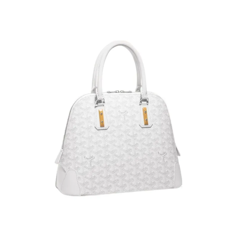 GOYARD Vendôme Canvas With Leather Shoulder Bag Crossbody Bag Handbags Small Size Unisex White-1