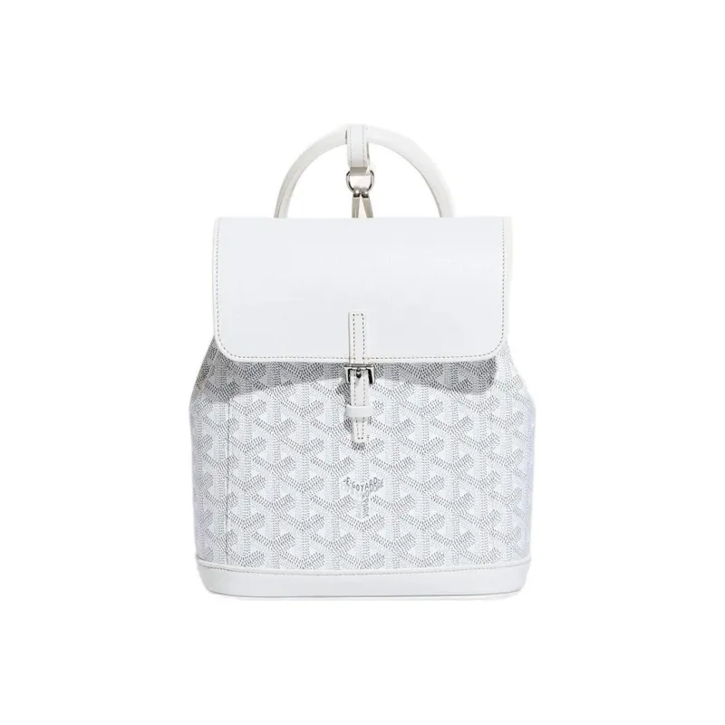 GOYARD Alpin Canvas With Leather Backpack Mini Unisex White-0