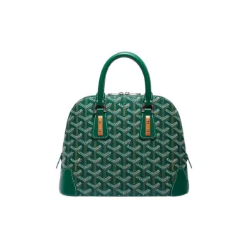 GOYARD Vendôme Canvas With Calfskin Dome Bag Handbag, Shoulder Bag Mini Women's Green
