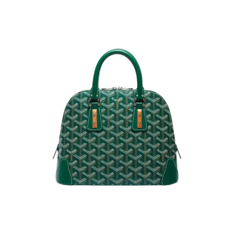 GOYARD Vendôme Canvas With Calfskin Dome Bag Handbag, Shoulder Bag Mini Women's Green-0