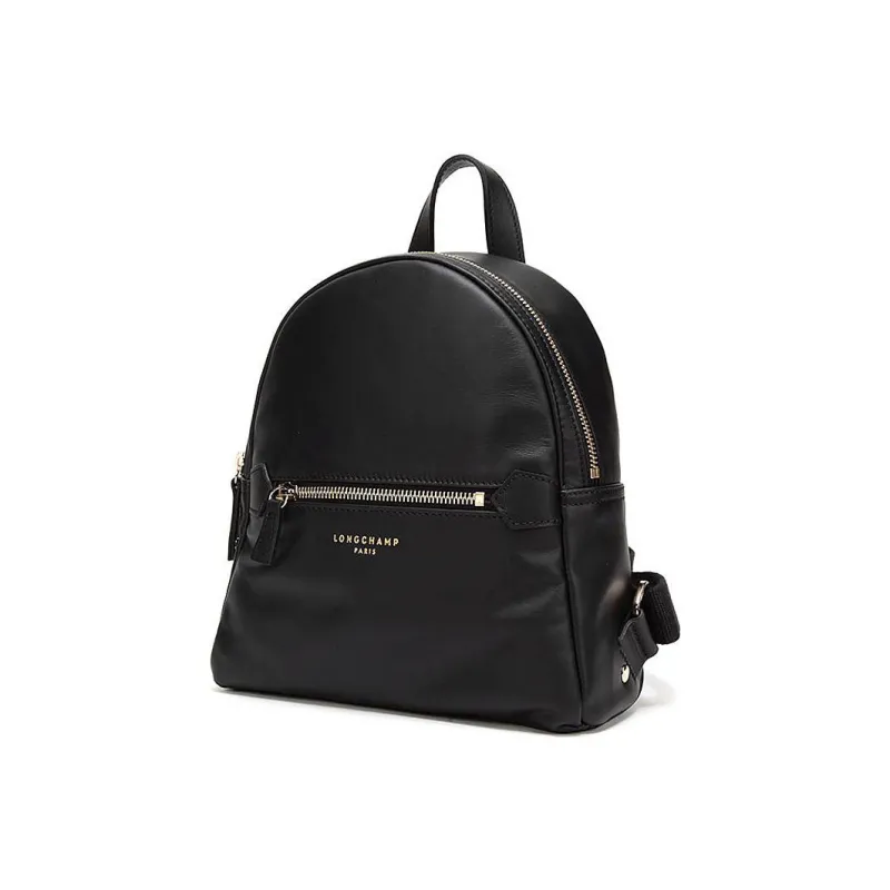 LONGCHAMP Le Pliage Leather Backpack Regular Women's Black-1