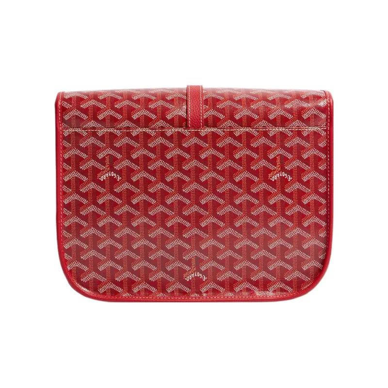 GOYARD Belvédère Canvas With Leather Crossbody Bags Shoulder Bags Unisex Red-2