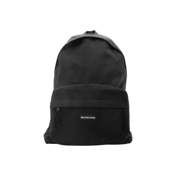 Balenciaga Cotton Backpack Regular Men's Black
