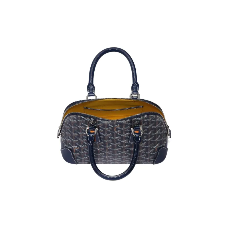 GOYARD Vendôme Canvas With Calfskin Dome Bag Handbag, Shoulder Bag Mini Women's Marine Blue-2