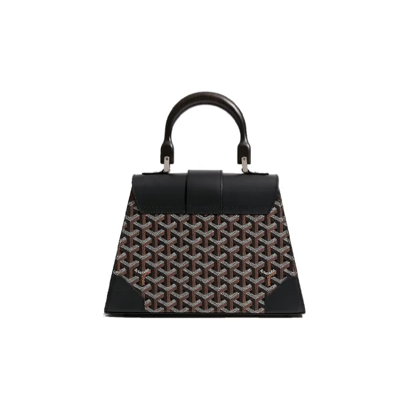 GOYARD Saigon Canvas With Leather Shoulder Bag Crossbody Bag Handbag Small Size Women's Black/Green-2