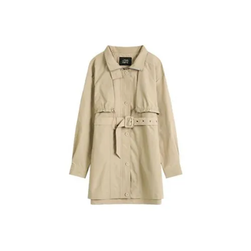 ELF SACK Trench Coats Women's Drifting Khaki