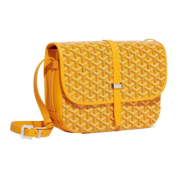 GOYARD Belvédère Canvas With Leather Crossbody Bags Shoulder Bags Unisex Yellow