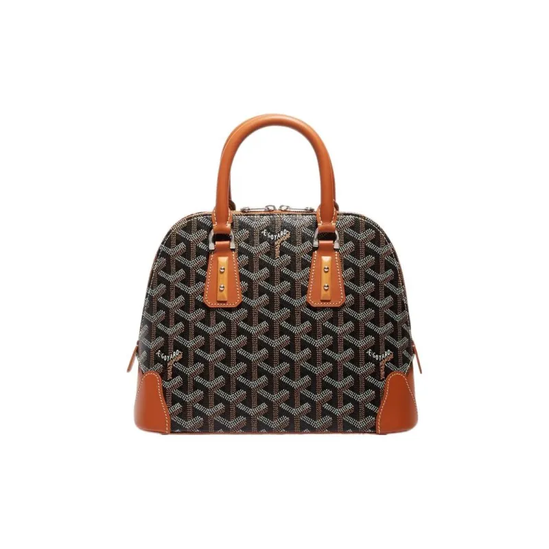 GOYARD Vendôme Canvas With Calfskin Dome Bag Handbag Mini Women's Brown-0