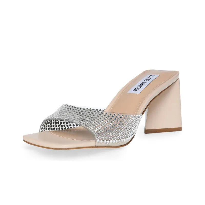 STEVE MADDEN Rubber Sole Rhinestone Quick Dry Quiet Running Shoes Women's Transparent-1