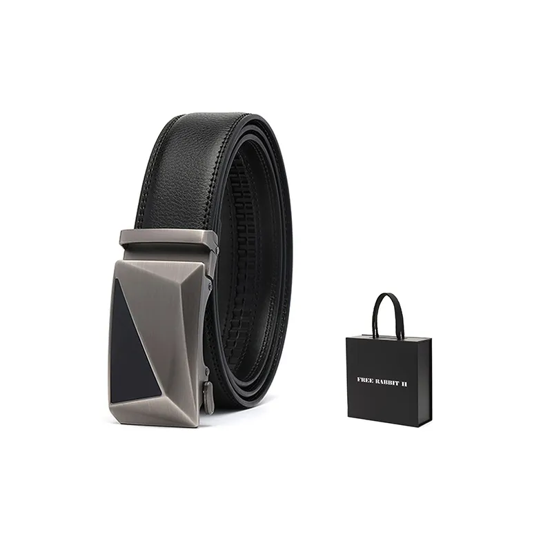 FREE RABBITⅡ 3D Effect Automatic Buckle Belt-Business Trendy Belt Men's Black-14