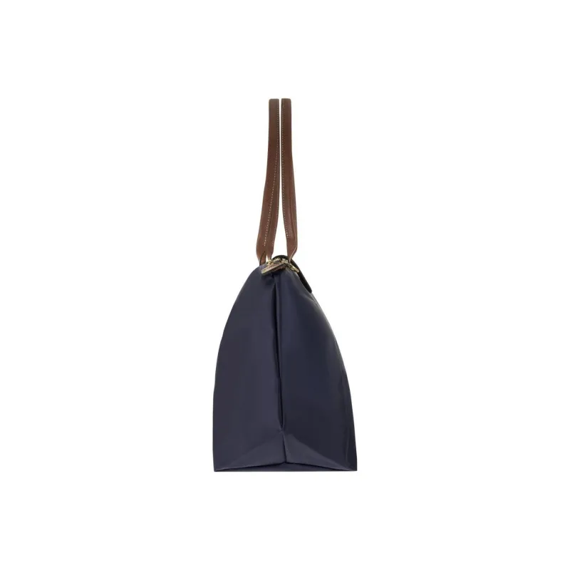 LONGCHAMP Le Pliage Canvas With Leather Canvas Bag Dumpling Bag Handbag Shoulder Bag Large Size Women's Navy-3