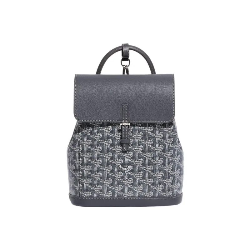GOYARD Alpin Canvas With Leather Backpack Mini Unisex Gray-0