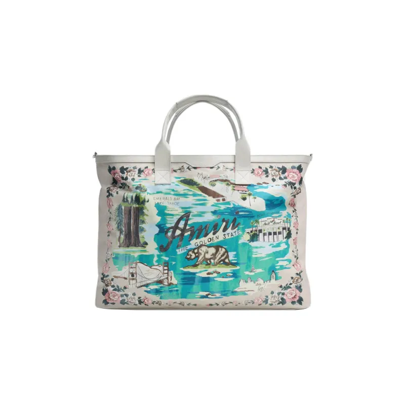 AMIRI Calfskin Tote Bag Shopping Bag Shoulder Bag Crossbody Bag Handbag Unisex Multicolor-0