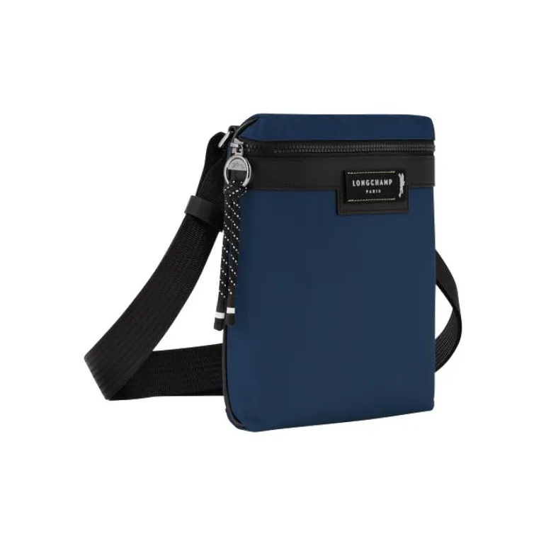 LONGCHAMP Le Pliage Energy Canvas With Leather Trim Shoulder Bag Crossbody Bag Small Size Men's Blue-1