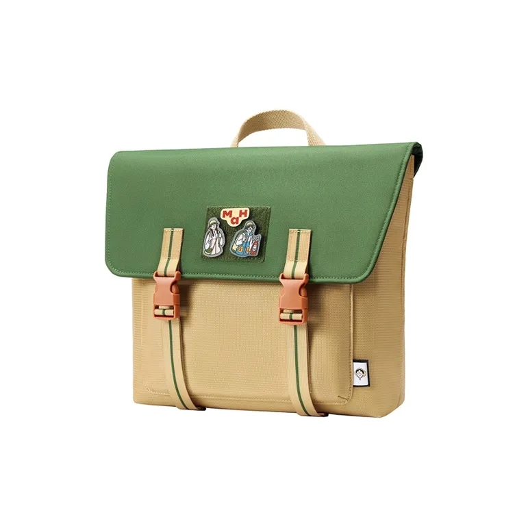 MAH Collaboration Of Youth Recycled Polyester Satchel Bag Backpack Unisex Sandy Moss Green-1