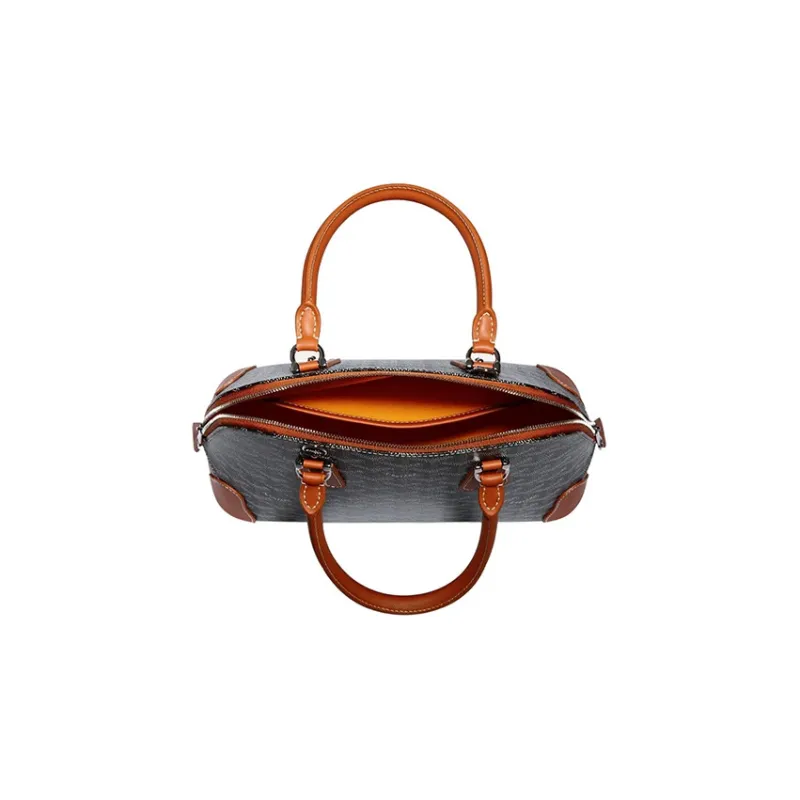 GOYARD Vendôme Canvas With Leather Shoulder Bag Crossbody Bag Handbags Small Size Unisex Brown-2
