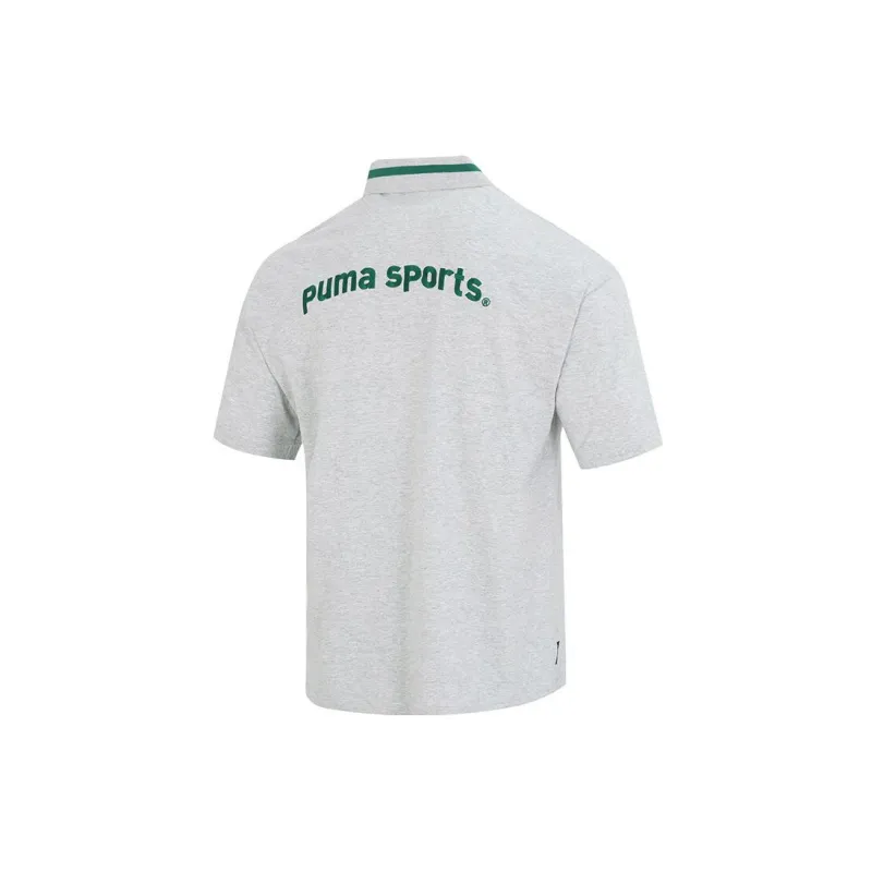 PUMA Polo Shirts Men Gray-1