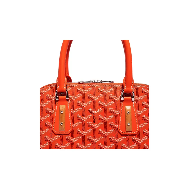 GOYARD Vendôme Canvas With Leather Shoulder Bag Crossbody Bag Handbags Small Size Unisex Orange-3