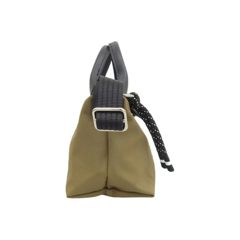 LONGCHAMP Le Pliage Energy Recycled Canvas With Cow Leather Handbag Mini Women's Khaki Green-3