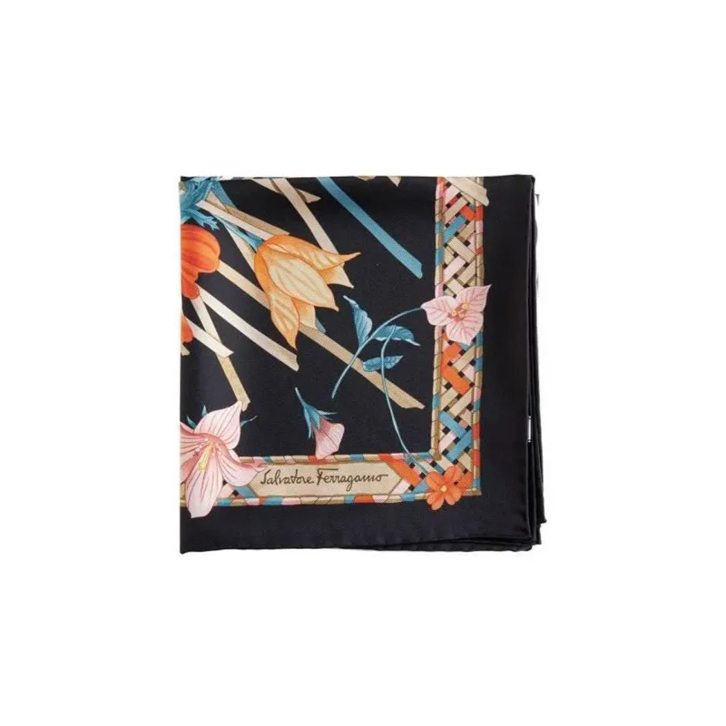 Ferragamo Silk Scarves Women's Black-0