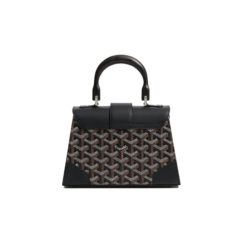 GOYARD Saigon Canvas With Leather Shoulder Bag Crossbody Bag Handbag Mini Women's Black/Green-2