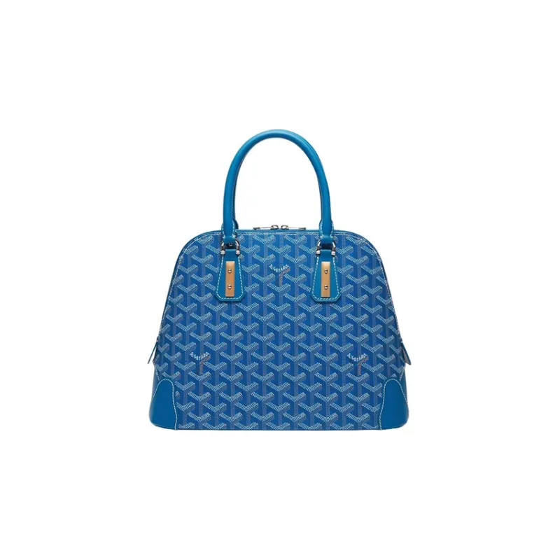 GOYARD Vendôme Canvas With Leather Shoulder Bag Crossbody Bag Handbags Small Size Unisex Blue-0
