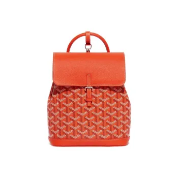 GOYARD Alpin Canvas With Leather Backpack Mini Unisex Orange