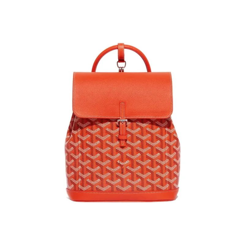 GOYARD Alpin Canvas With Leather Backpack Mini Unisex Orange-0