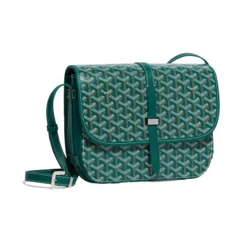 GOYARD Belvédère Canvas With Leather Crossbody Bags Shoulder Bags Unisex Green