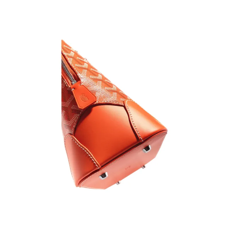 GOYARD Vendôme Canvas With Leather Shoulder Bag Crossbody Bag Handbags Small Size Unisex Orange-4
