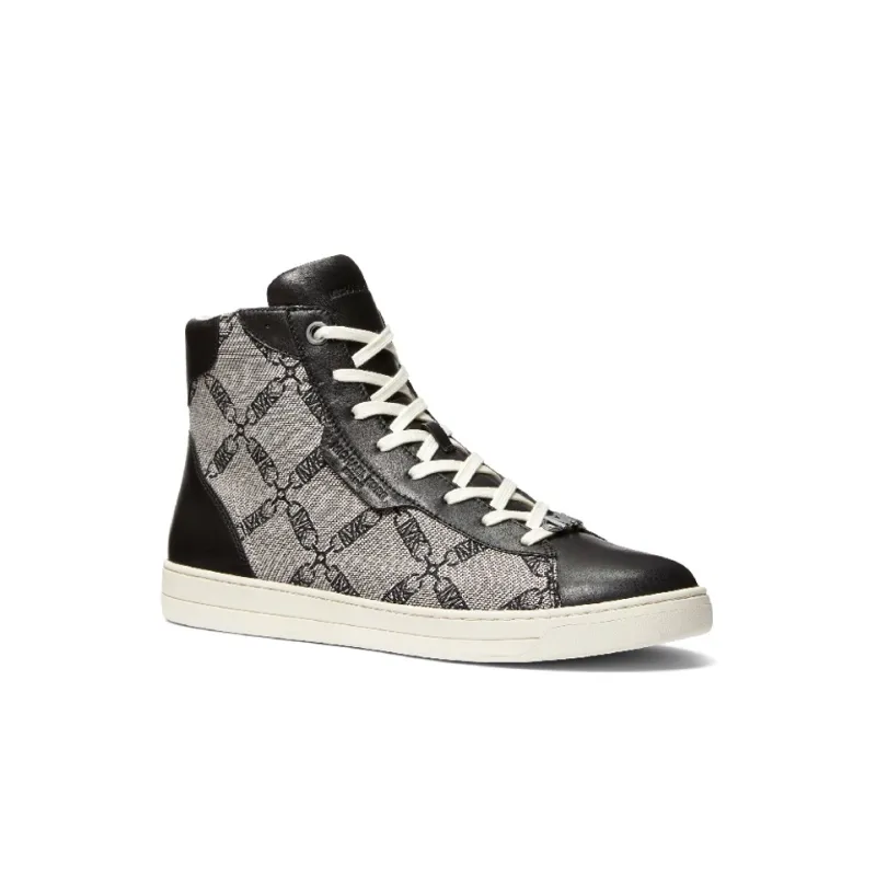 MICHAEL KORS Keating High Top Stylish Skateboarding Shoes Men's Beige Black-1